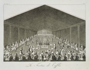1811年に発表されたジャンシャルダン（1643-1713）による、シュヴァリエシャルダンアンペルスの航海からのティフリスでの饗宴 作： French School